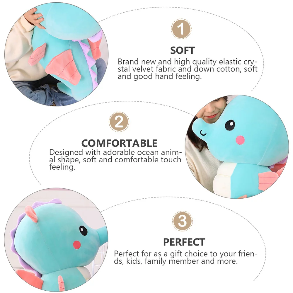 1 шт. Детская плюшевая подушка Морская лошадь|Плюшевые игрушки с подсветкой| |