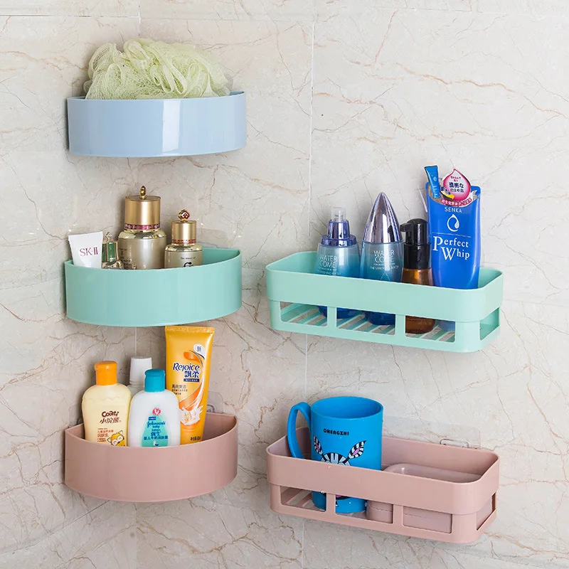 

Bathroom Shelf Bathroom Adhesive Storage Rack Hooks Kitchen Home Decoration Corner Shower Shelf Rack Storage Rack Organizer