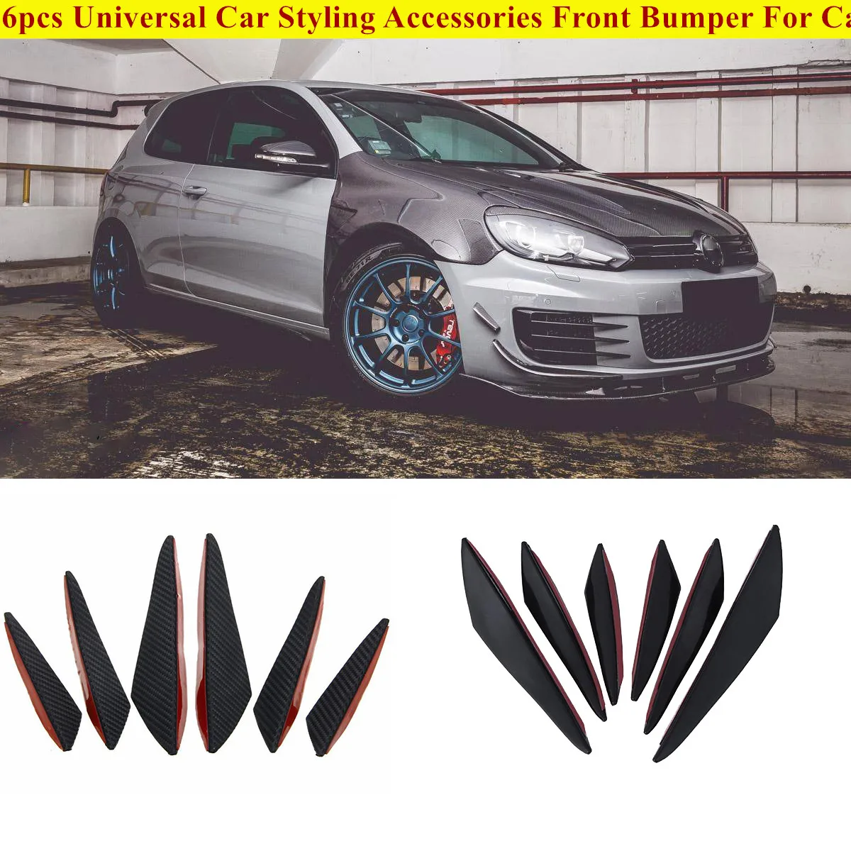 6 шт. универсальный передний бампер для губ|Наклейки на автомобиль| |