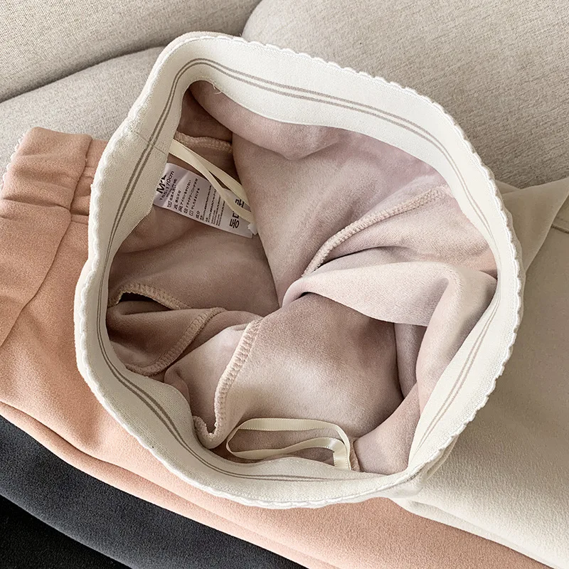 Мягкие брюки до щиколотки женские свободные шерстяные осенне зимние широкие