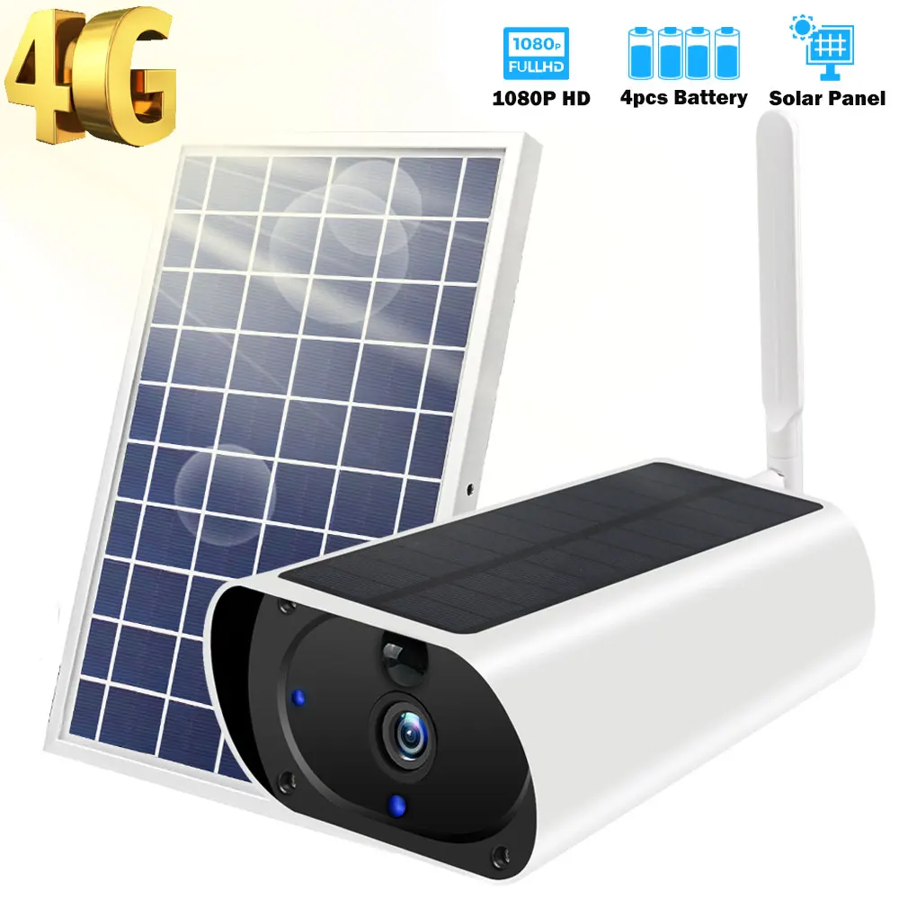 

IP-камера HISMAHO с солнечной панелью, 1080P, 4G, SIM-карта