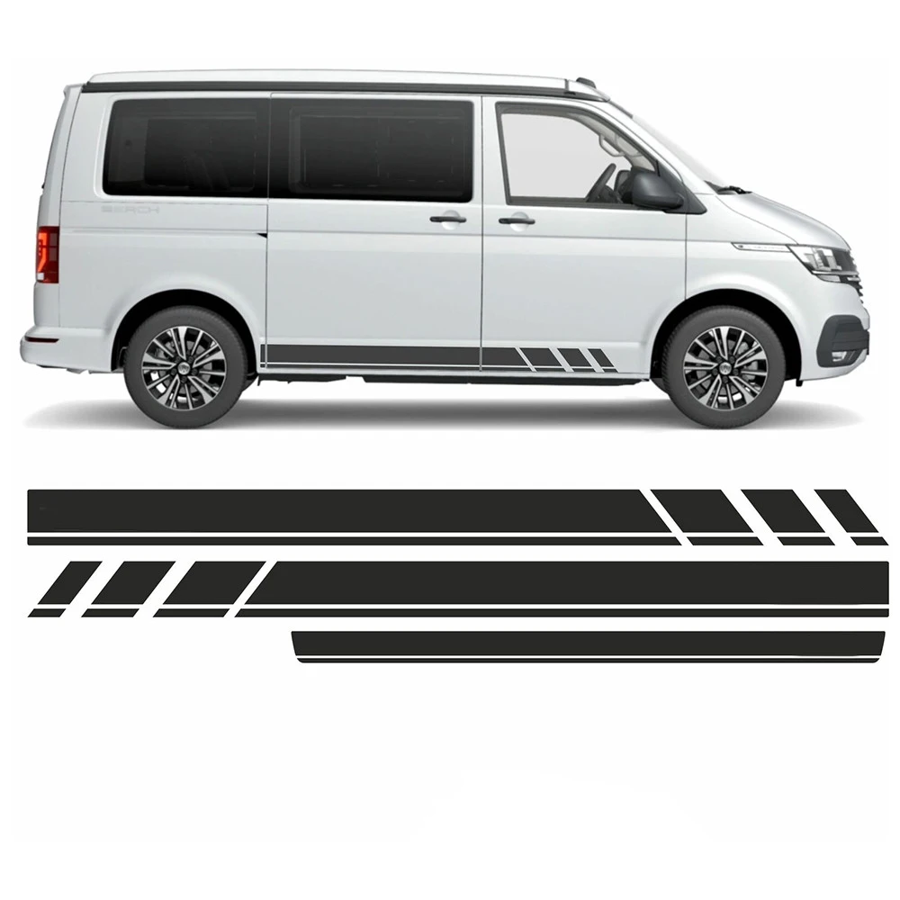 Новинка, автомобильная наклейка с боковыми полосками T6 для VW Multivan, наклейка, обои, автомобильные аксессуары, боковые полосы для двери автомобиля, наклейка на юбку