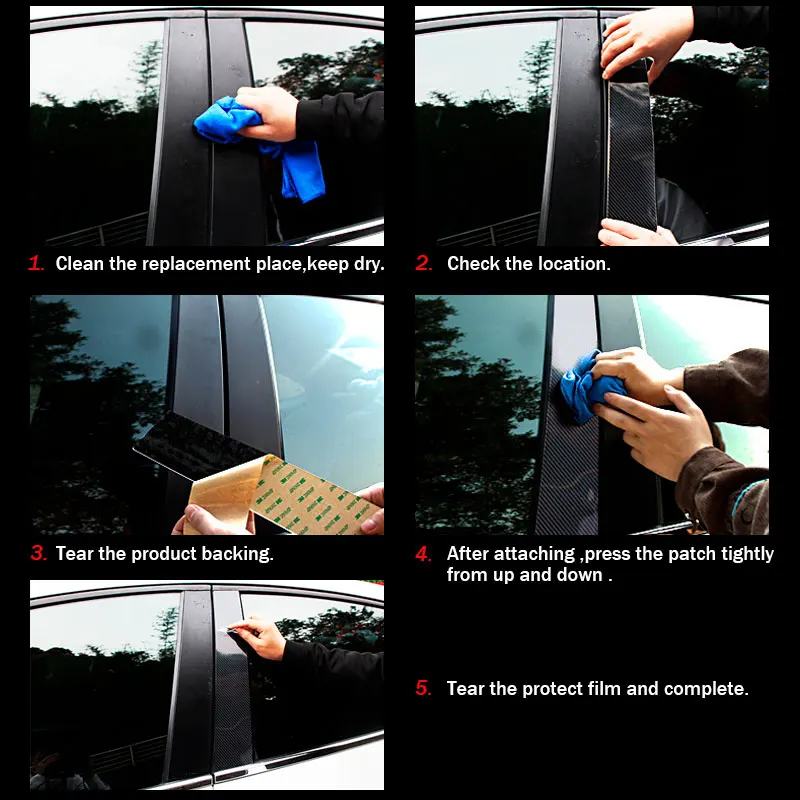 

Carbon Fiber Car Window B-pillars Molding Trim Stickers Cover For For CX-5 CX5 2011 2012 2013 2014 2015 2016 2017 2018