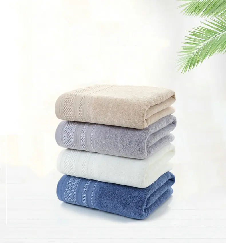 

Yadshoti Bath Towels Cotton Adult Bathroom Towel Soft and Absorbent Solid Color Large Towel 70 x 140 cm 4 colors to choose