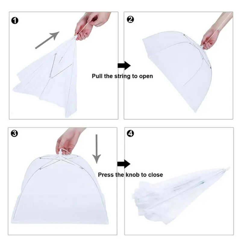 Foldable Lace Food Cover Anti Fly Mosquito Collapsible Picnic BBQ Tent Cookware Accessory | Дом и сад