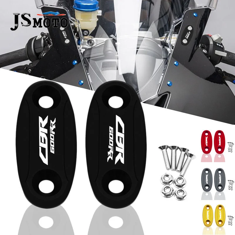 

Motorcycle Rear View Mirror Windscreen Driven Eliminators Mirror Cap Hole Cover For HONDA CBR600RR CBR 600RR cbr600rr 2004-2016