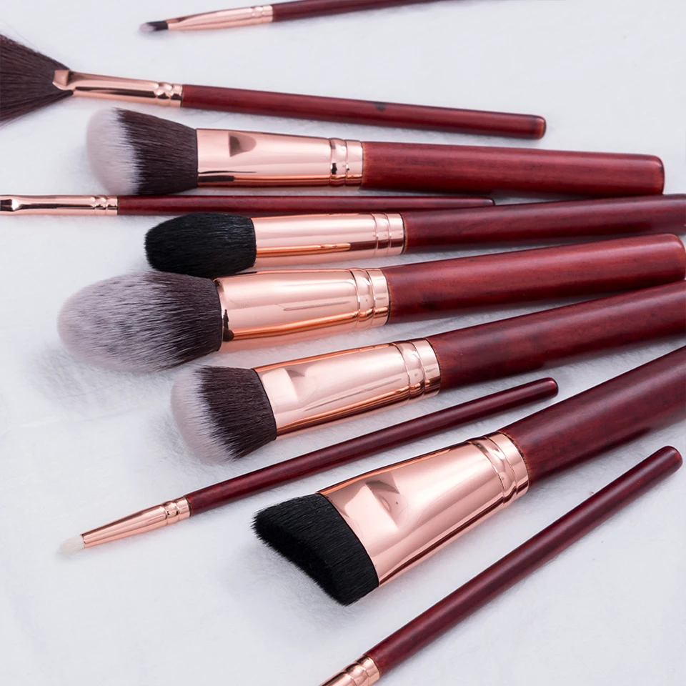 Бейли без логотипа 25 шт. темно-красный набор кистей для макияжа контур пудры