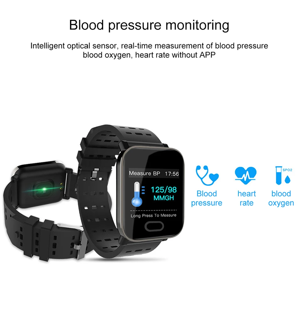Blood Pressure Monitor Watch Tonometer On Wrist Medical Equipment Waterproof Measuring Pressure Smart Wrist Sleep Monitor