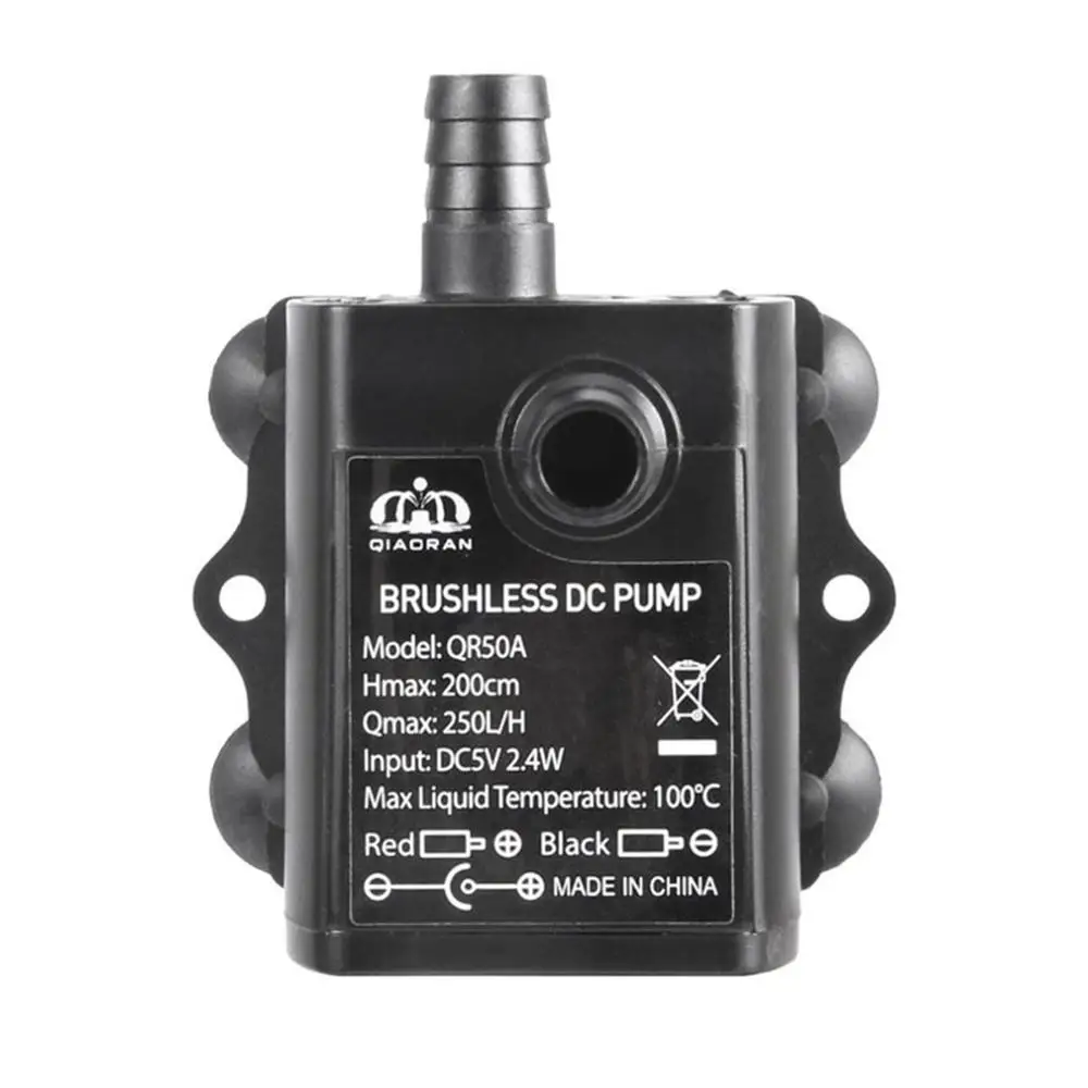 Mini Water Pump 5V 2.4W Ultra-quiet Brushless Waterproof Submersible Fountain Aquarium Circulating 250L/H Lift USB | Дом и сад