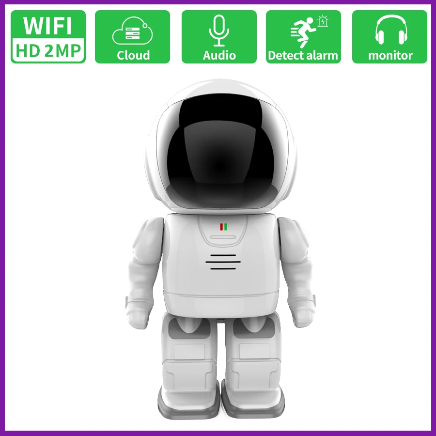 

1080P Astronaut Robot IP Camera 360Â° WIFI Security Camera 2MP PTZ AI Human Detect Security CCTV Camera Baby Monitor Pet Monitor