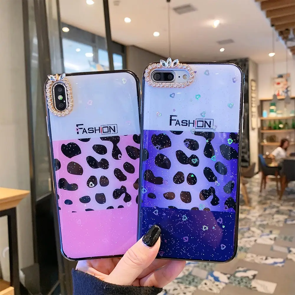 Чехол для телефона KISSCASE с леопардовым принтом iPhone XR X 7 8 Plus кольца-держатели