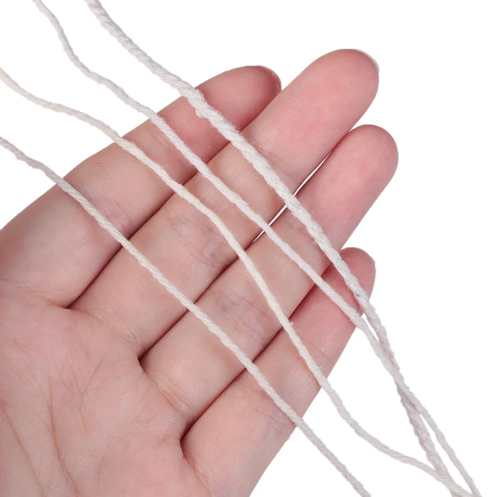 100% Natural Beige Cotton Twisted Cord Crafts Macrame Artisan String Handmade Christmas Gift Packing DIY Home Decor | Дом и сад