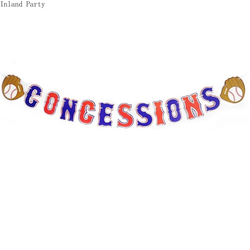 Бейсбольная Вечеринка латексные шары с днем рождения баннер бейсбольный