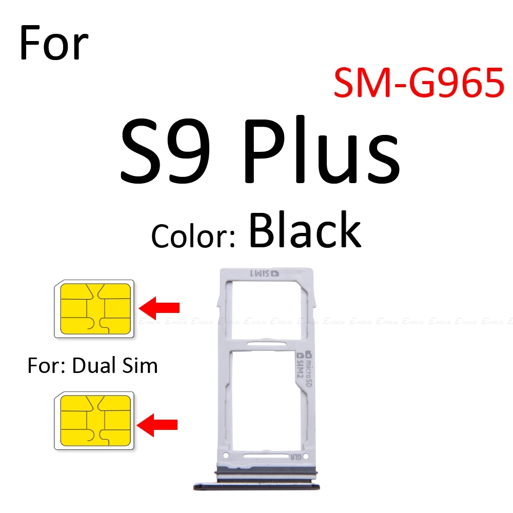 Адаптер для гнезда Micro SD/Sim-карты Samsung Galaxy S9 Plus G960 G965 | Мобильные телефоны и