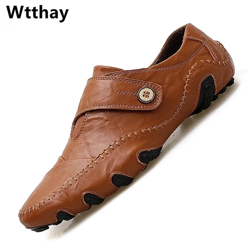 

Мокасины мужские из натуральной кожи, туфли на плоской подошве, без застежки, лоферы, повседневная обувь для вождения, размеры 38-47