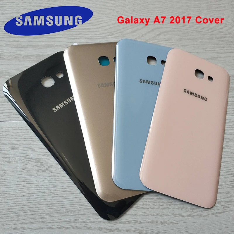 Задняя крышка батарейного отсека Samsung Galaxy A7 2017 3D стеклянный задний корпус сменная
