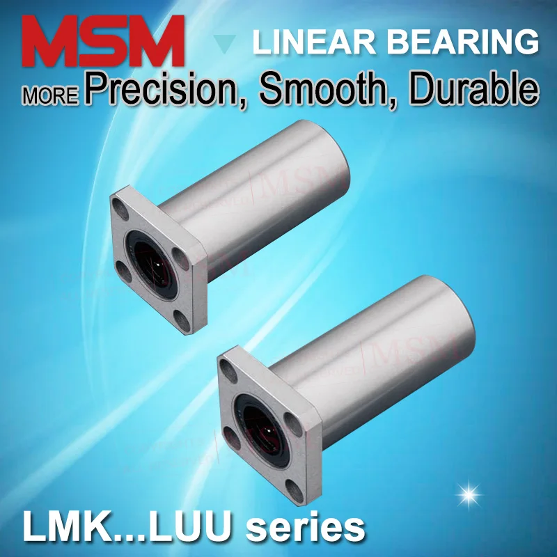 2 шт. MSM длинный тип Квадратный фланец линейные подшипники LMK6LUU LMK8LUU LMK10LUU LMK12LUU LMK16LUU