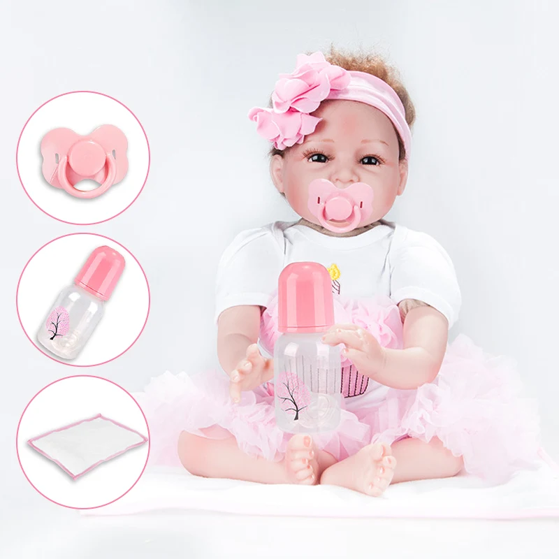 22 дюйма 55 см куклы ручной работы реалистичные детские мягкие силиконовые игрушки