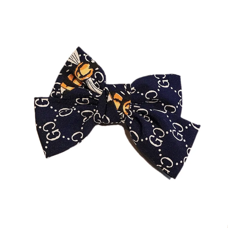 

European and American style hairpin female fabric bee bow side clip hair accessories simple temperament side clip top clip