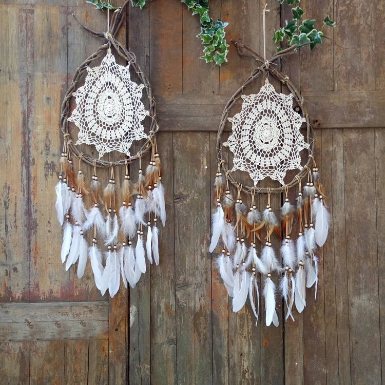 

One piece handmade Dream catcher feather tassels wall decoration home decorate gift 32cm*1m