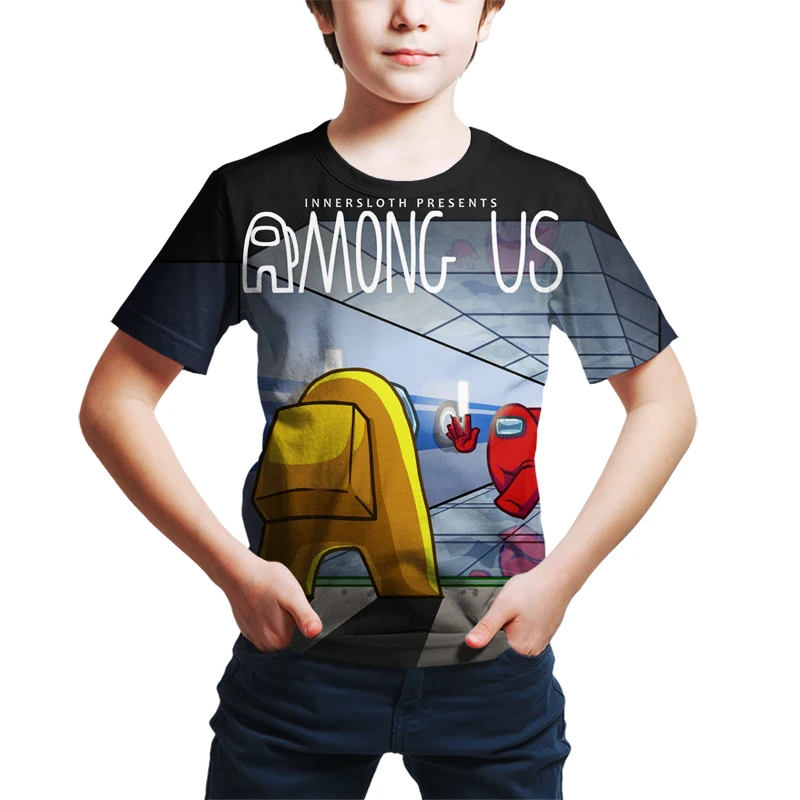 

Boys Among Us T Shirt Cartoon Graphic Baby Boy Girls Children 3D Tshirt 2021 Summer Clothing Print Tee Tops Toddler Clothes