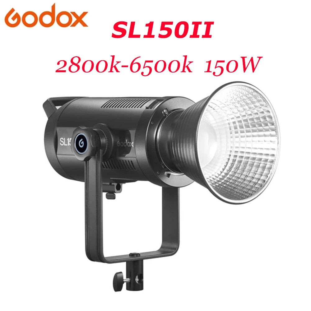 

Godox SL150II Bi Цвет 2800k-6500k светодиодный видео светильник Bowens Mount фотосъемка при дневном свете светильник 150 Вт для студийной фото видео съемки в п...