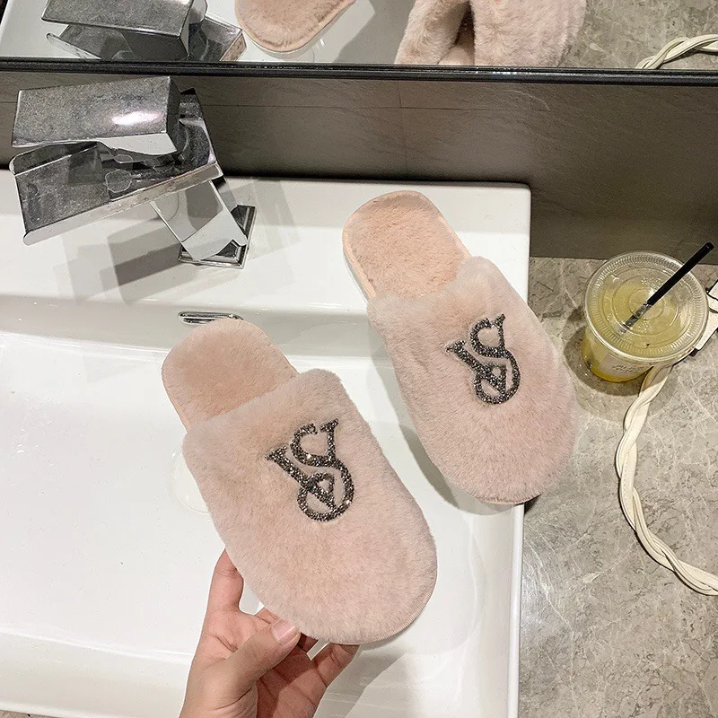 Сланцы женские меховые модная обувь домашние дизайнерские тапочки 2021 | Обувь