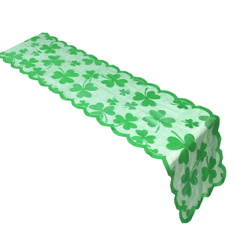 

Economical Party Decorative Table Runners Placemat Set Shamrock Pattern Tablecloth Party Supplies for St. Patrick's Day ds99