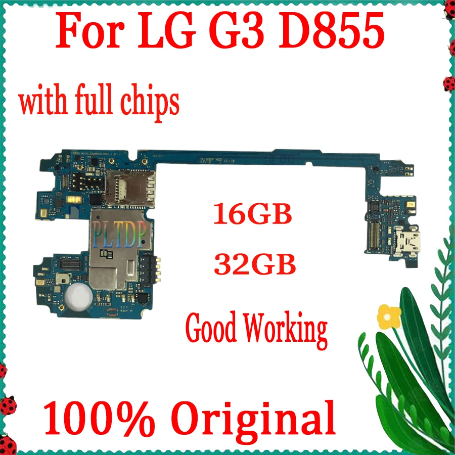 Материнская плата для LG G3 D855 D850 D851 D852 VS985 материнская с системой Android 16 ГБ/32 ГБ 100%
