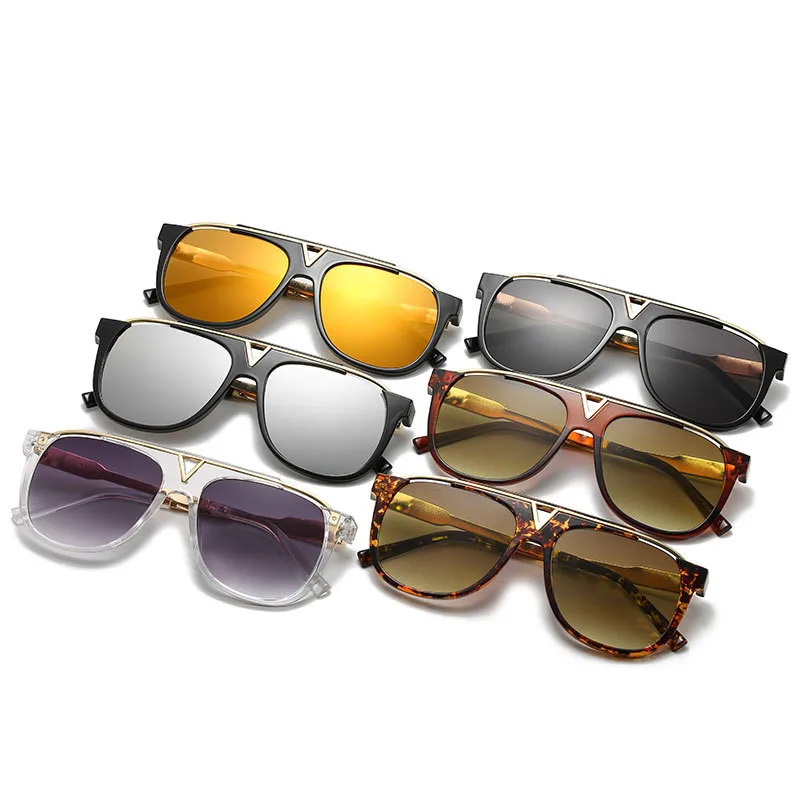 Винтажные очки TTLIFE круглые классические солнцезащитные с пчелами и буквами для