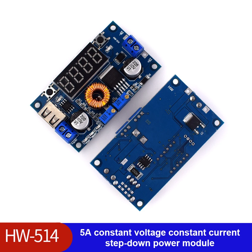 

5A Constant Voltage Constant Current Step-down Power Supply Module LED Driver Lithium Battery Stabilization Voltage Module