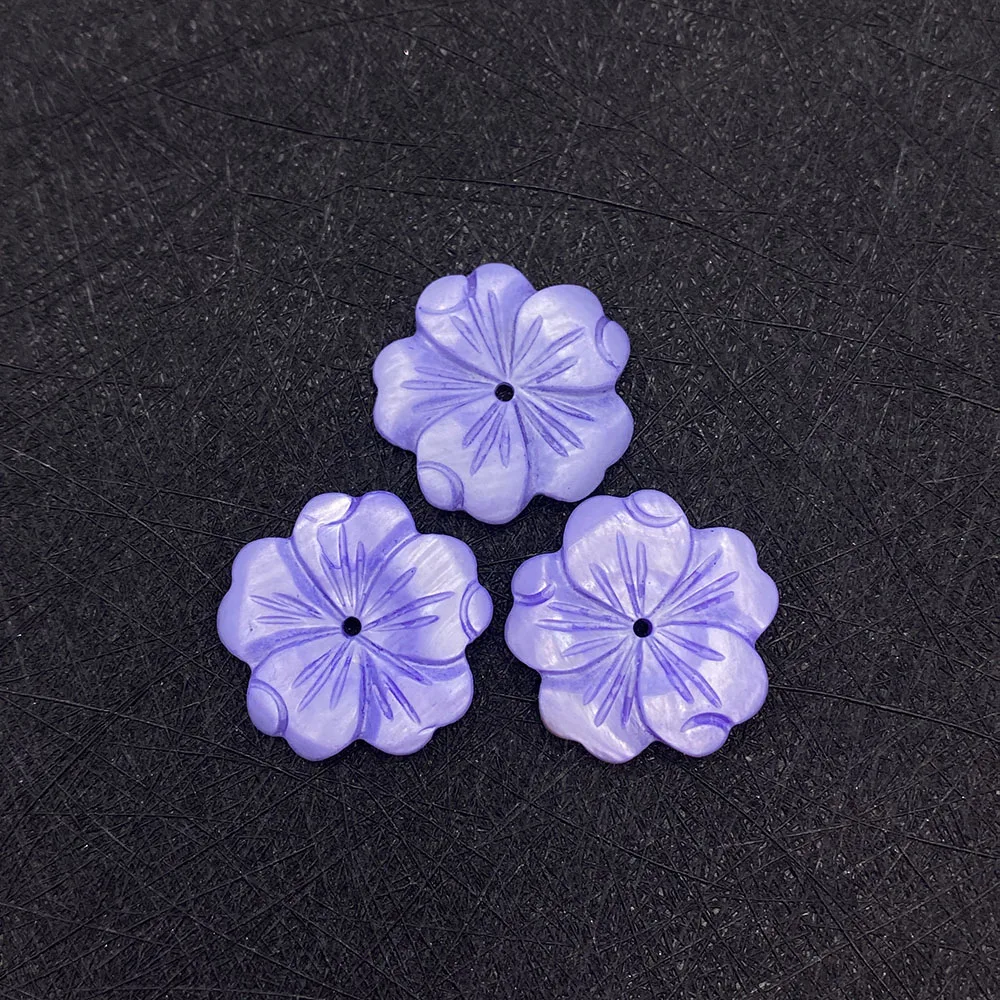 

5 Pieces of Shell Flower Beads Flower Shape Jewelry DIY Making Necklace Earrings Suitable Freshwater Shell Accessories Jewelry