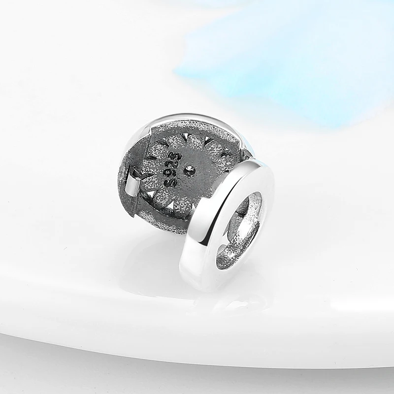 Daisy flowers 925 Sterling Silver zircon Clip Beads clips beads for jewelry making fit reflexions charm Bracelet | Украшения и