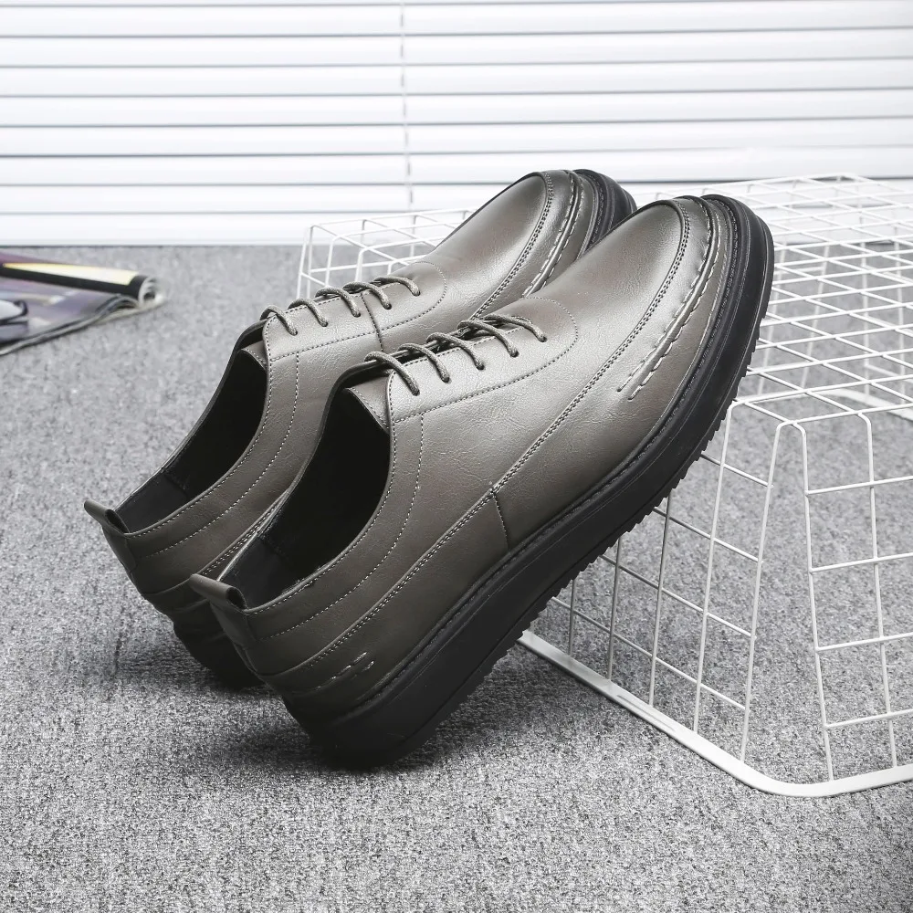 Мужские классические туфли оксфорды деловые мужские свадебные кожаные офисные