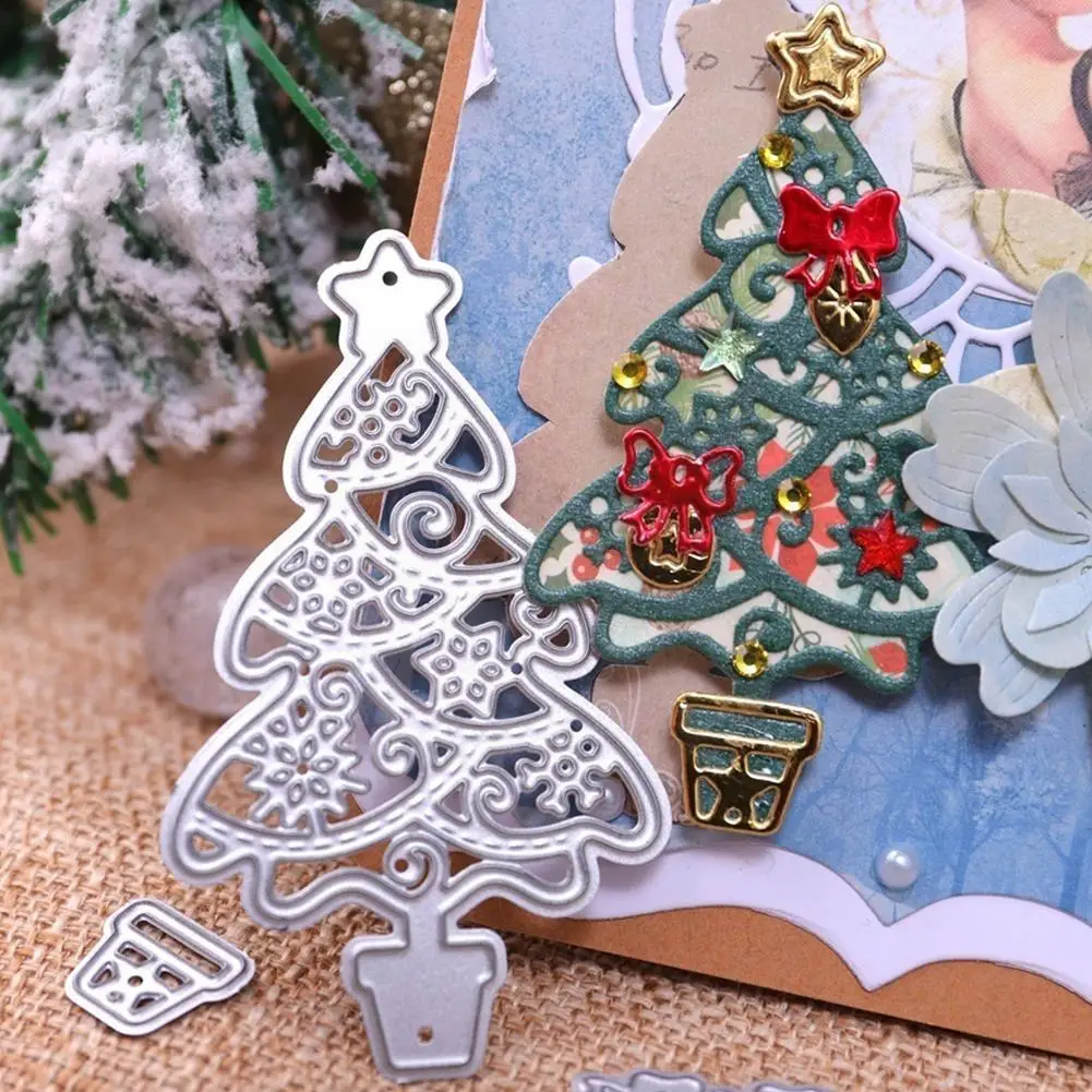 

Christmas Tree Metal Cutting Dies Cutout Stencils Die Die Embossing Stamping Template For Scrapbooking Dies Cutting Craft C G0Z2