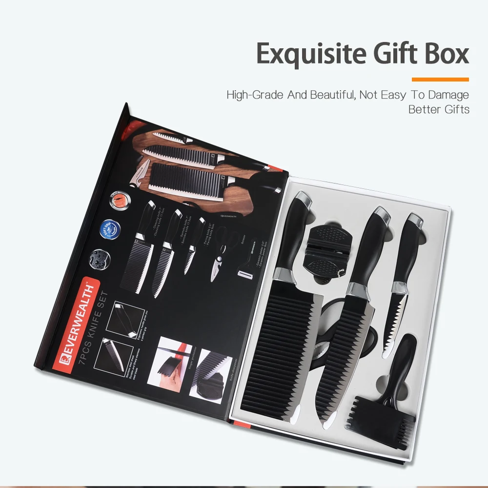 Набор кухонных ножей Sowoll из нержавеющей стали 7 дюймов измельчение сантоку 3 5