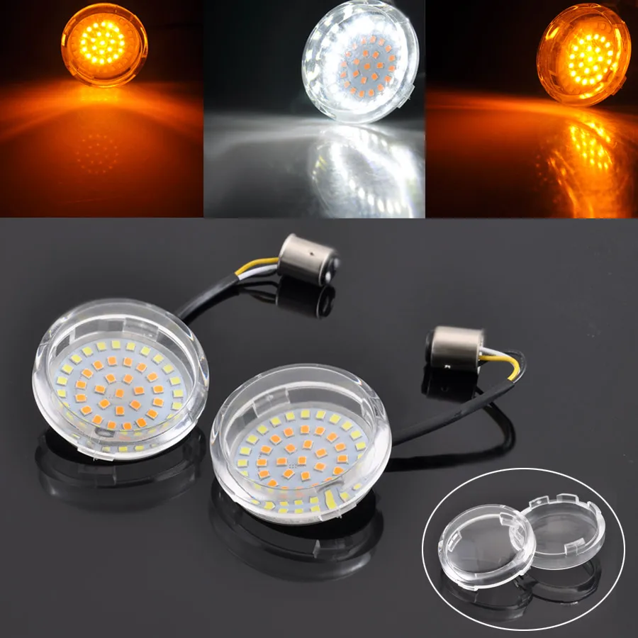 

Motorcycle Bullet Turn Signal Indicator Light Lamp 1157 LED Inserts Light For Harley Touring Sportster Dyna Softail XL 48 72