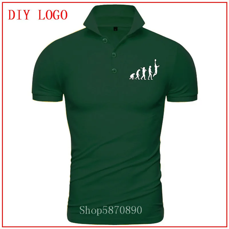 Рубашка-поло мужская с принтом хлопок короткий рукав удобная эволюция