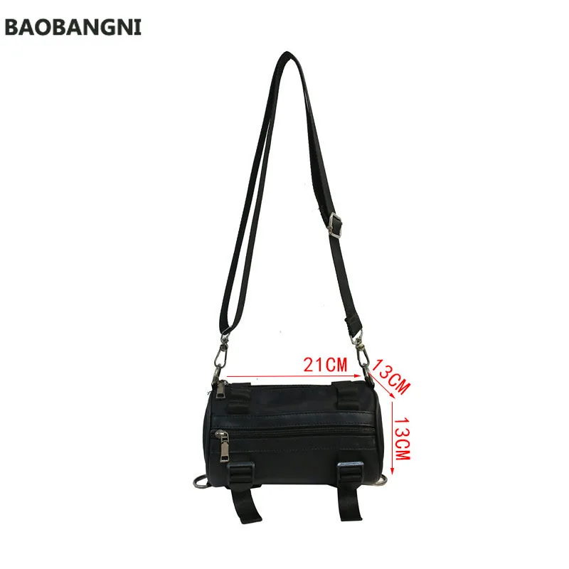 

Hip Hop Cylindrical Women's Crossbody Bag Unisex Shoulder Bags Luxury Designer Handbag High Quality Nylon Female Messenger Bag