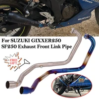 50 5mm slip on motorcycle exhaust escape moto muffler bike tube modified front link pipe for suzuki gixxer 250 gixxer250 sf250