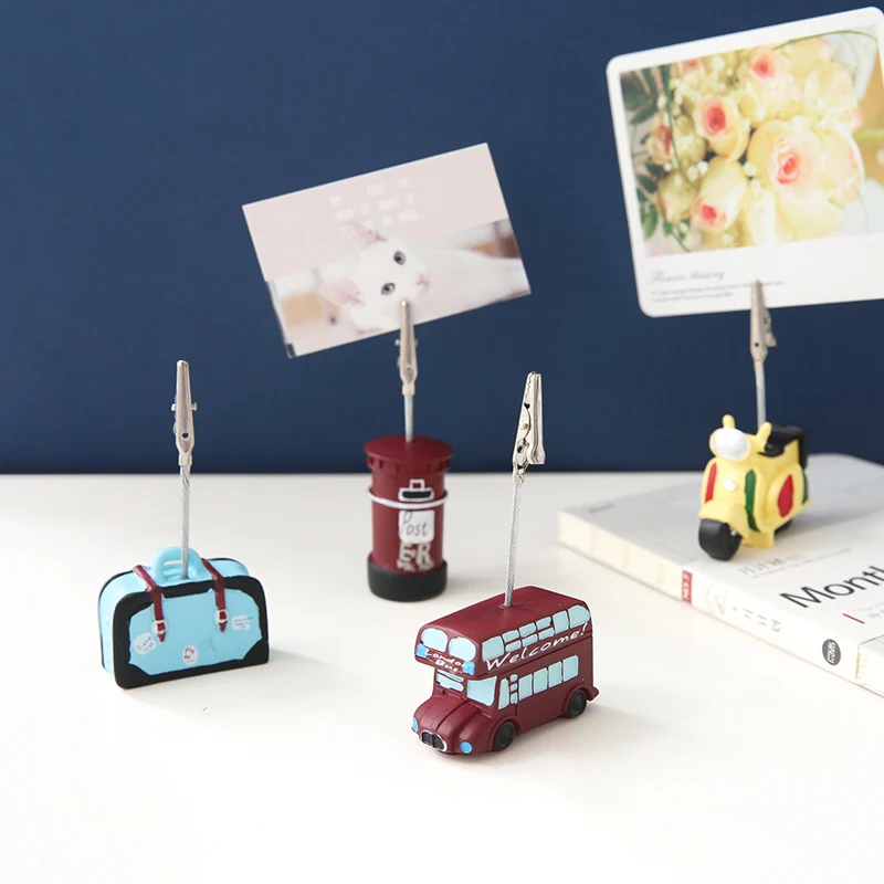 TUTU Creative Round Wooden Photo Clip Memo Name Card Pendant Holder Note Articles Picture Frame Table Number H0326 | Канцтовары для