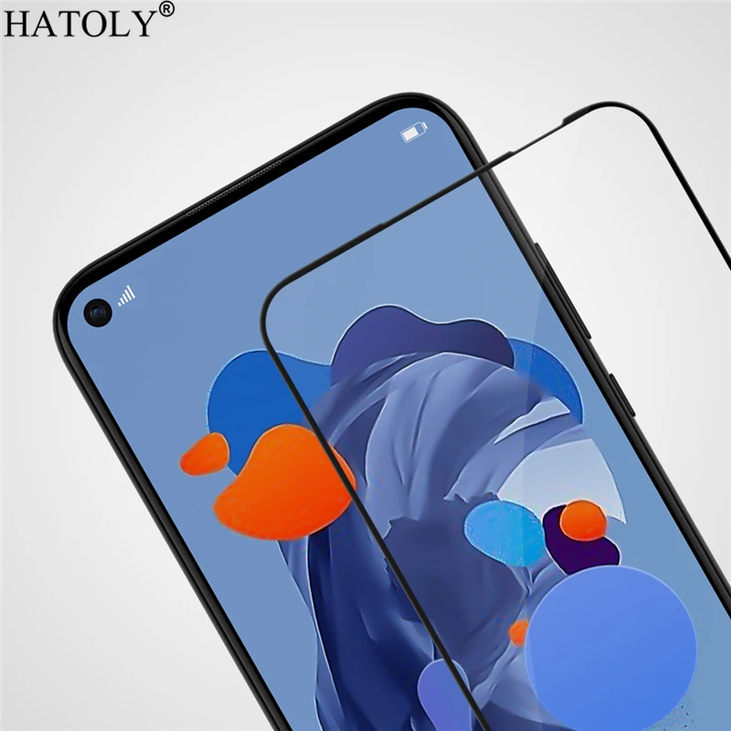 Protector de pantalla de vidrio templado para Huawei Mate 30 lite, funda protectora completa de vidrio, pegamento completo, 2 unidades-1