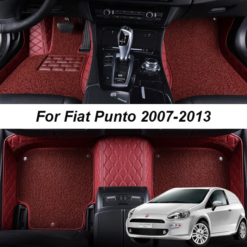 

Двухслойный Кожаный 3D интерьерный коврик для Fiat Punto 2007 2008 2009 2010