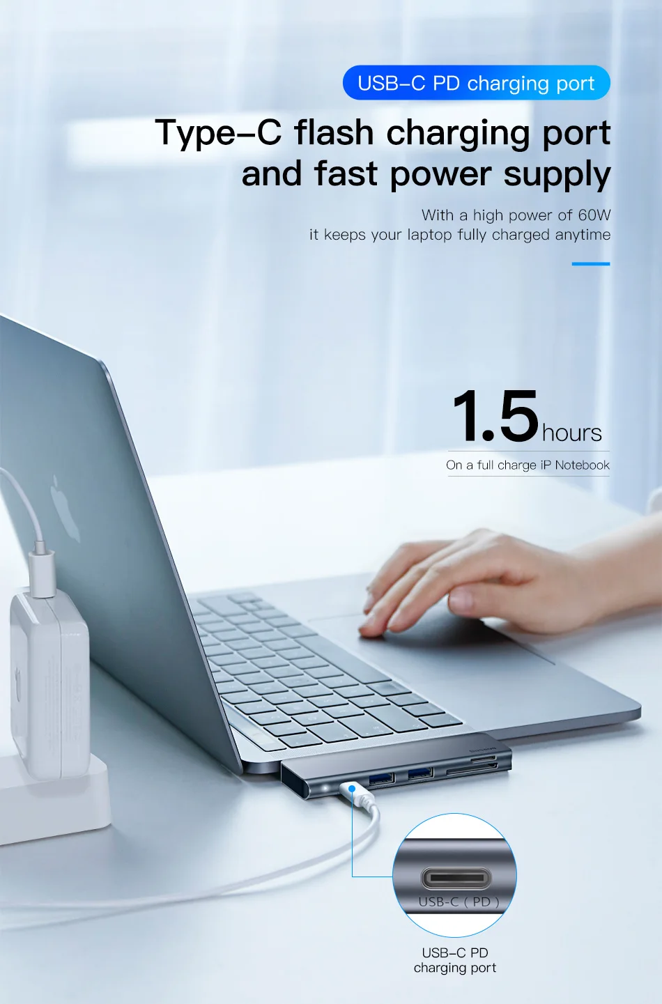 Baseus USB C HUB Type-c to Multi Ports USB 3.0 USB3.0 Type C Power Adapter USB-C HUB Splitter Dock For Macbook Pro Air USBC HAB
