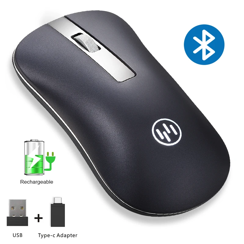 Беспроводная мышь Bluetooth компьютерная геймер Бесшумная перезаряжаемая