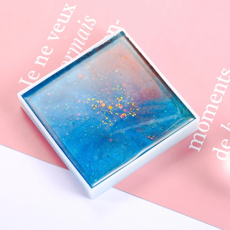

Coaster Silicone Mould Epoxy Resin Mold Round Square Hexagon Coaster Resin Mold