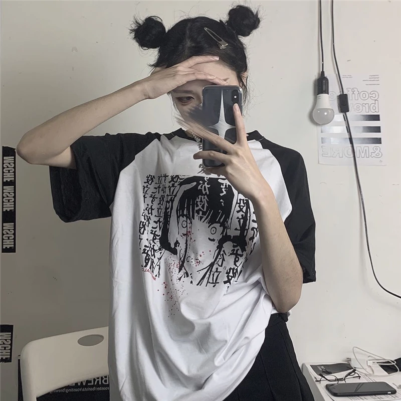 

Printed T-Shirt 2021 Summer Women'S Oversized T-Shirt Women'S Harajuku Round Neck Short Sleeve T-Shirt Loose Fashion Hip Hop Top