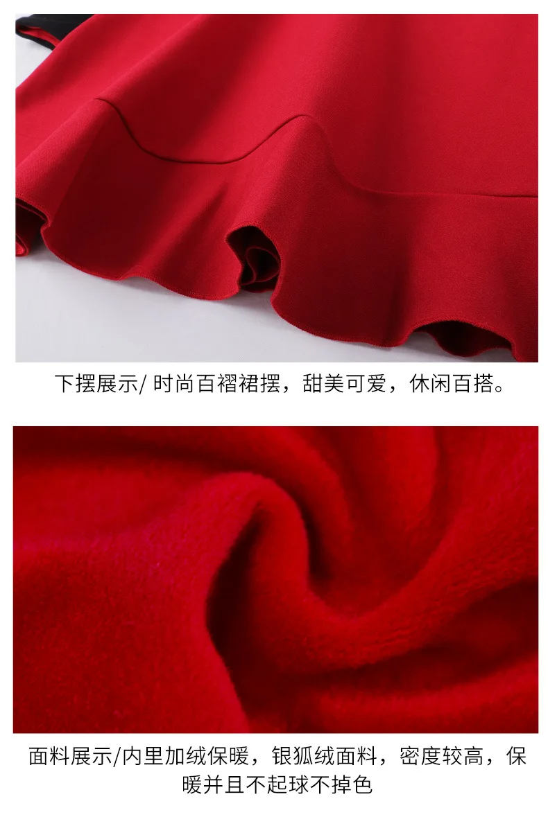 

New Year Dress Girl Winter Red Blue Teen Slim Elegant Frozen Velvet Long Sleeve Party Toddler Kid 2 3 4 5 6 7 8 9 10 11 12 Year