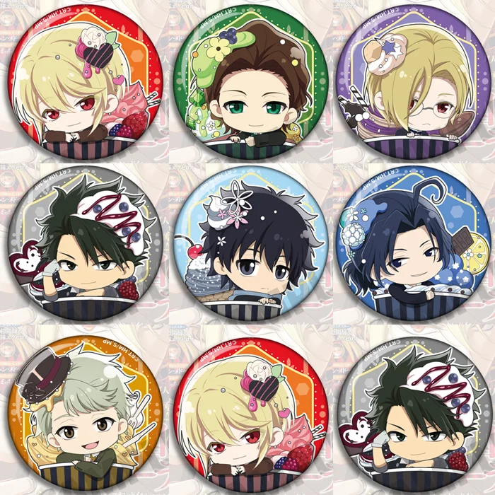 

Anime MORIARTY THE PATRIOT 58mm Figure Badge Round Brooch Pin Gifts Kids Collection Toy
