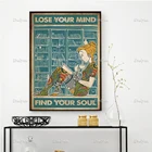 Постер в стиле ретро для влюбленных книг Найдите свою душу, настенные художественные принты для спальни, домашний декор, холст, уникальный подарок, плавающая рамка